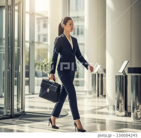 颯爽と歩くキャリアウーマン 130084245