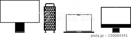 Mac　デバイスのアイコンセットーiMac　Macpro　MacBook 130084341