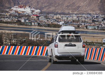 Toyota 4RUNNER TRD OFFROAD on high altitude mountains,Tibet,China 130084380