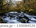 秋の紅葉に染まる奥入瀬渓流 130084526