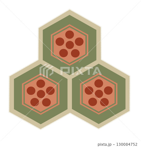 文様　三つ盛亀甲 130084752