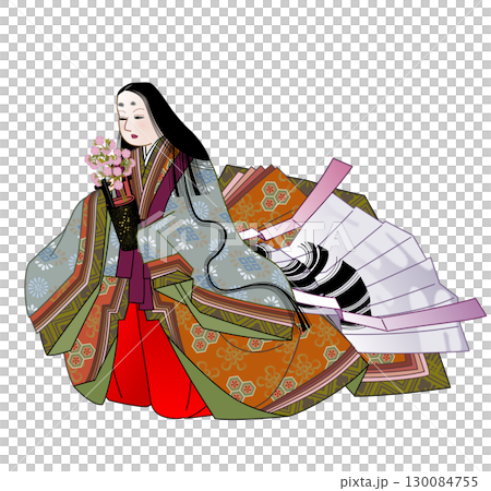 伊勢大輔のイラスト 130084755