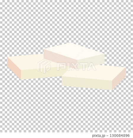 四角いお餅のアイコンイラスト 130084896