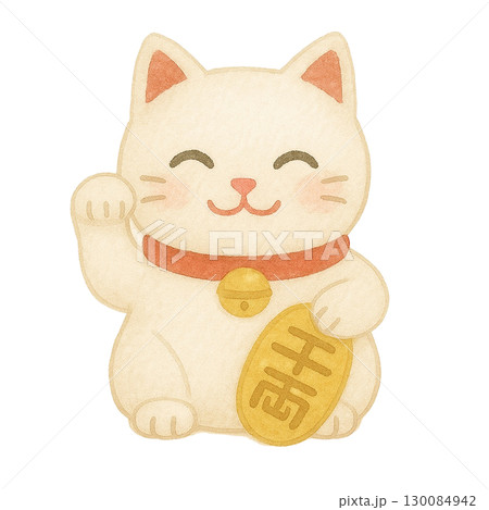 【お正月】招き猫のイラスト 130084942