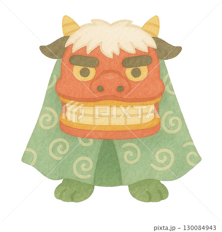 【お正月】獅子舞のイラスト 130084943