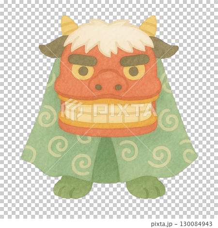 【お正月】獅子舞のイラスト 130084943