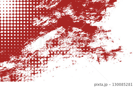 Grunge Halftone Red Texture with Distressed Brush Effect Grunge Halftone Red Texture with Distressed Brush Effect 130085281