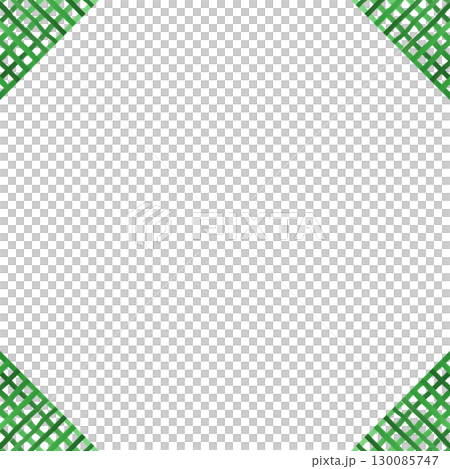 水彩のチェック柄の背景フレームイラスト(緑・正方形) 水彩のチェック柄の背景フレームイラスト(緑・正方形) 130085747