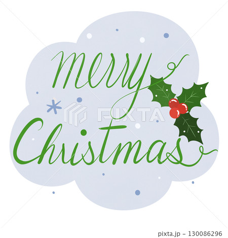 Merry Christmas lettering  130086296