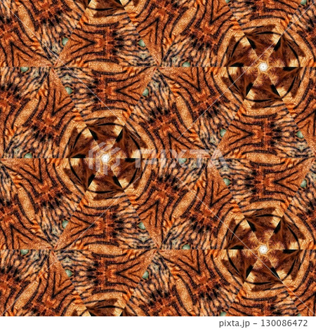Animal skin concept design with African texture that grow awareness to save animal for nature. Artificial mixed animals fur background to use as rug, tiles, wall hanging to avoid killing any predators 130086472
