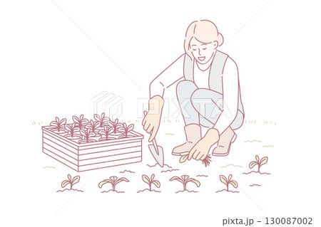 Agriculture, farming, growing plants concept 130087002