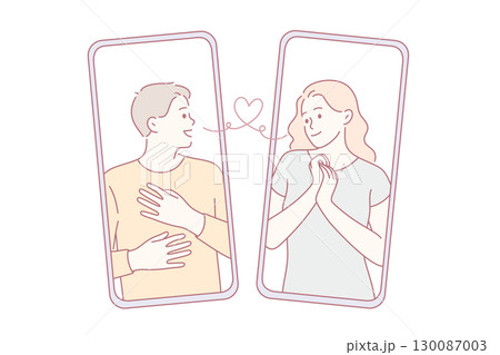 Online dating and communication concept 130087003