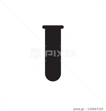 test tube silhouette icon for laboratory chemistry and science themes 130087103