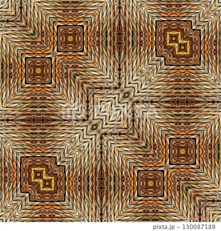 Tribal concept design for textile, flyer, brochure, magazine cover printing. Indigenous fashion pattern background for interior decoration and traditional costume or handicraft making 130087189