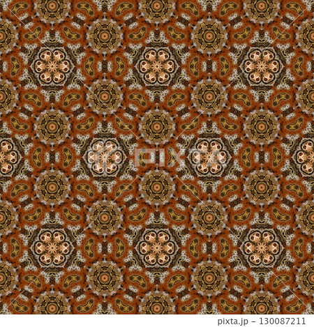 Tribal concept design for textile, flyer, brochure, magazine cover printing. Indigenous fashion pattern background for interior decoration and traditional costume or handicraft making 130087211