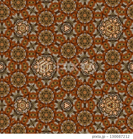 Tribal concept design for textile, flyer, brochure, magazine cover printing. Indigenous fashion pattern background for interior decoration and traditional costume or handicraft making 130087212