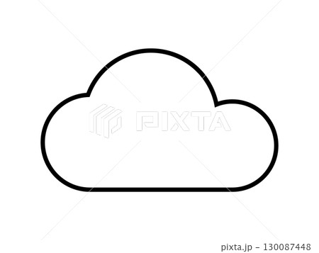 雲のアイコン　モノトーン 130087448