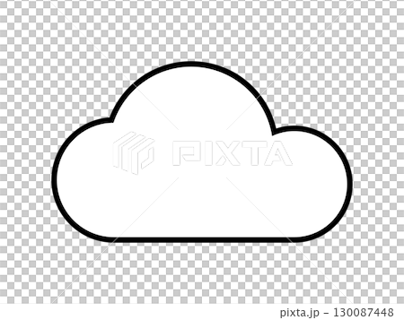 雲のアイコン　モノトーン 130087448