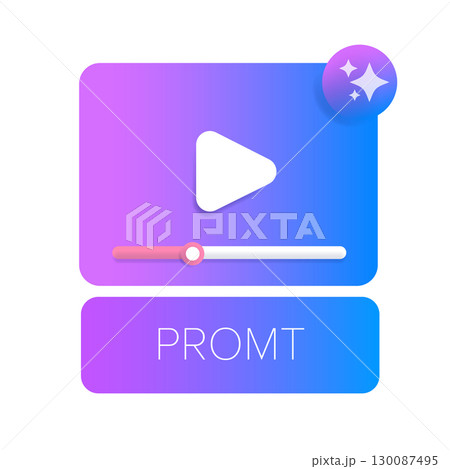 AI video generator icon with screen, play button isolated on white background. Text to video ai bot logo. Artifical intelligence video maker modern symbol and icon AI video generator icon with screen, play button isolated on white background. Text to video ai bot logo. Artifical intelligence video maker modern symbol and icon 130087495