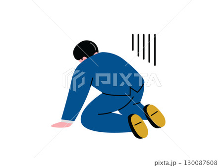 落ち込む男性 落ち込む男性 130087608