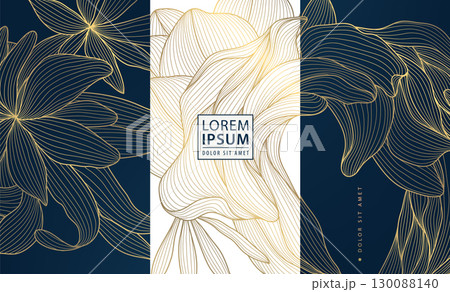 Vector luxury floral labels, vintage floral art package design. Soap, wine, jewelry product patterns, elegant wedding backgrounds, invitations, cards and covers. 130088140