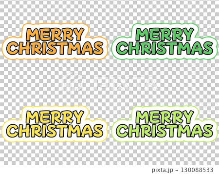 メリークリスマスの文字セット メリークリスマスの文字セット 130088533