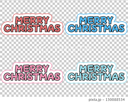 Merry Christmas lettering set Merry Christmas lettering set 130088534