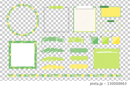 幾何設計框架與裝飾材料集 130088663