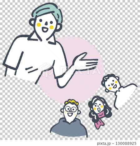 Interactions with global and unique people from around the world Stock illustrations set Interactions with global and unique people from around the world Stock illustrations set 130088925