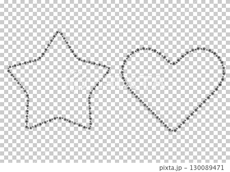 Monochrome snowflake star and heart frame set Monochrome snowflake star and heart frame set 130089471