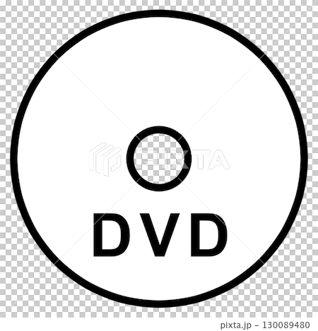 DVD line drawing illustration storage device icon DVD line drawing illustration storage device icon 130089480