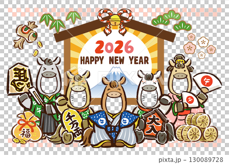 喜迎馬年：五人份賀年卡 130089728