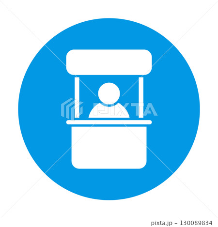 Promo stand icon vector illustration for graphic design, logo, web site, social media, mobile app, ui 130089834