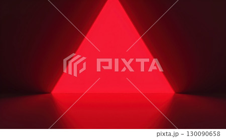 Luminous Futuristic Structure Featuring Infinite Symmetrical Geometric Corridor" 130090658