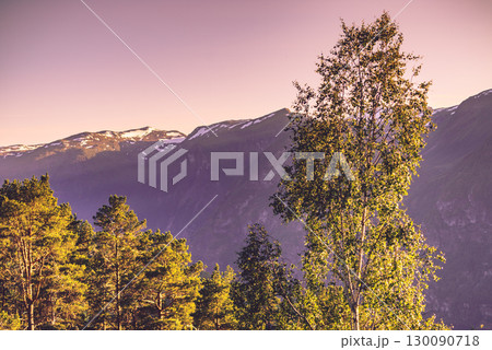 Norway scenic mountain landscape. 130090718