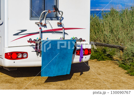 Caravan with clothes to dry Caravan with clothes to dry 130090767