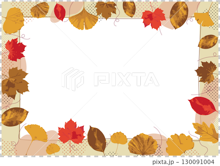 Autumn leaves frame - 01 130091004