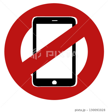 スマホ禁止アイコン 130091028