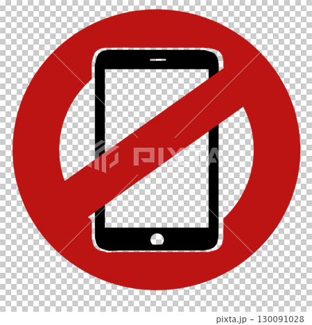 スマホ禁止アイコン 130091028