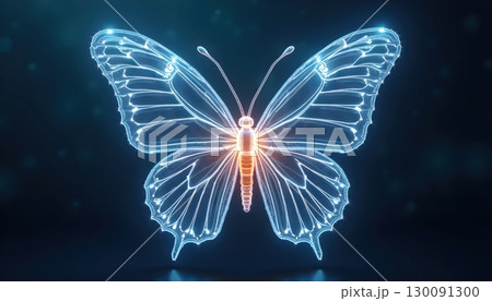 The Metropolis Butterfly Born from Towering Lights 130091300