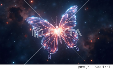 The Shattered Glass Butterfly Radiating Infinite Sparkles 130091321