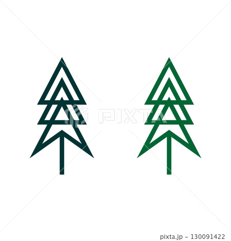 Green Arrow Pine Tree Logo Template Illustration Design. Vector EPS 10. Green Arrow Pine Tree Logo Template Illustration Design. Vector EPS 10. 130091422