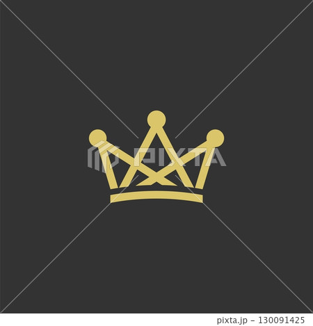 Simple Crown Logo Template Illustration Design. Vector EPS 10. 130091425