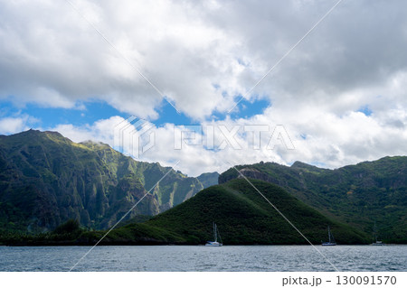 Majestic cliffs of Hakaui Bay, Nuku Hiva, Marquesas Islands, French Polynesia Majestic cliffs of Hakaui Bay, Nuku Hiva, Marquesas Islands, French Polynesia 130091570