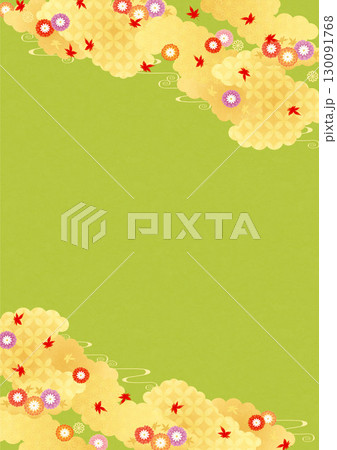 秋の背景2025（紅葉など）タテ3-3 130091768