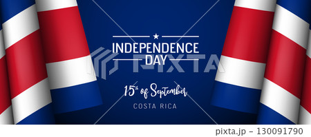 Costa Rica independence day vector banner, greeting card 130091790