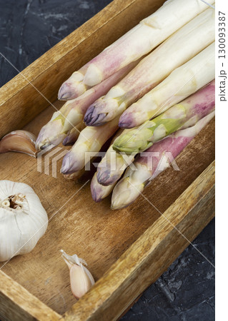 Pile of fresh raw asparagus, spring season Pile of fresh raw asparagus, spring season 130093387