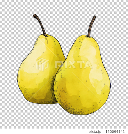 黄色いラフランスのイラスト 130094141