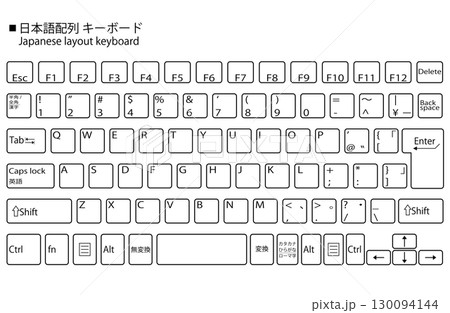 日本語配列キーボード　ホワイト 130094144