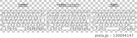 日本語配列・日本語配列(ひらがな付き)・英語配列 キーボードセット ホワイト 日本語配列・日本語配列(ひらがな付き)・英語配列 キーボードセット ホワイト 130094147
